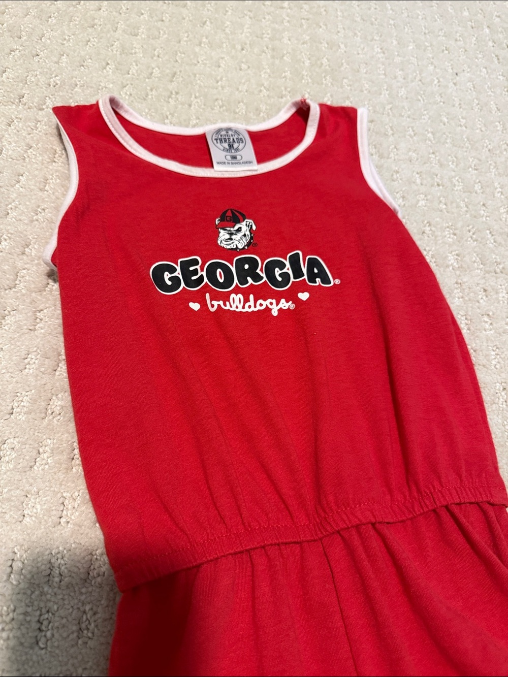 Rivalry Threads Red Georgia Bulldogs Girls' One-Piece Pajama